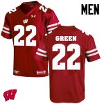 Men's Wisconsin Badgers NCAA #22 Cade Green Red Authentic Under Armour Stitched College Football Jersey KL31X81FB